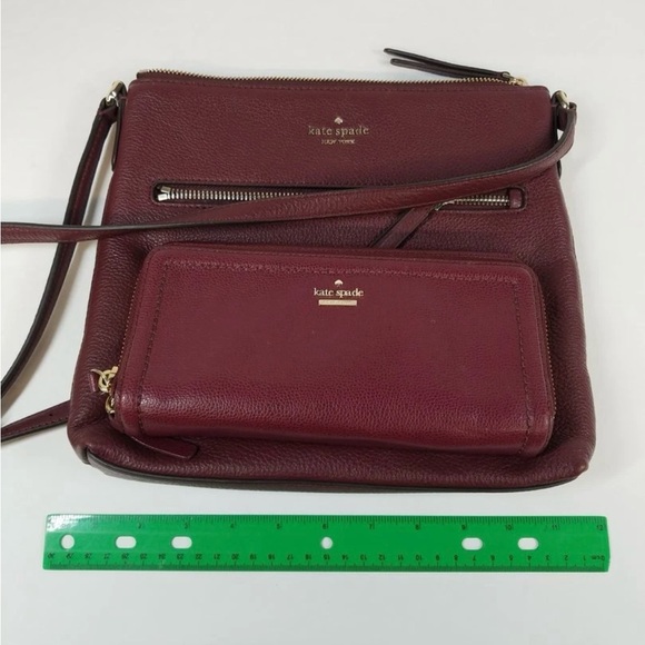 Kate Spade Burgundy Crossbody Bag and Wallet Set - Picture 5 of 5